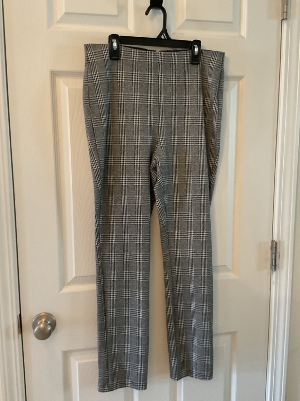 H & M Womens Gingham Black/White Size Medium Pants